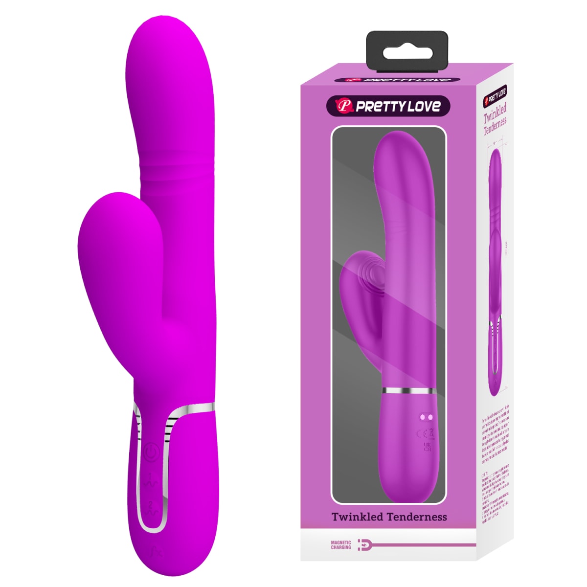 Vibrador rabbit con movimiento Mariana - Recargable6