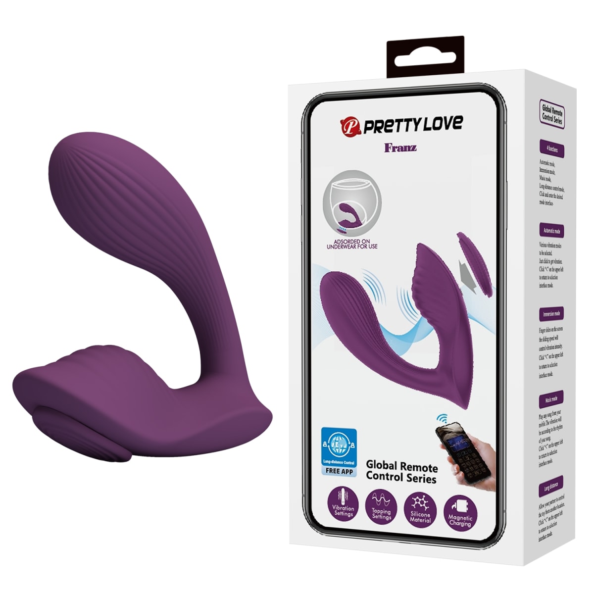 Vibrador doble con APP Franz - Recargable5