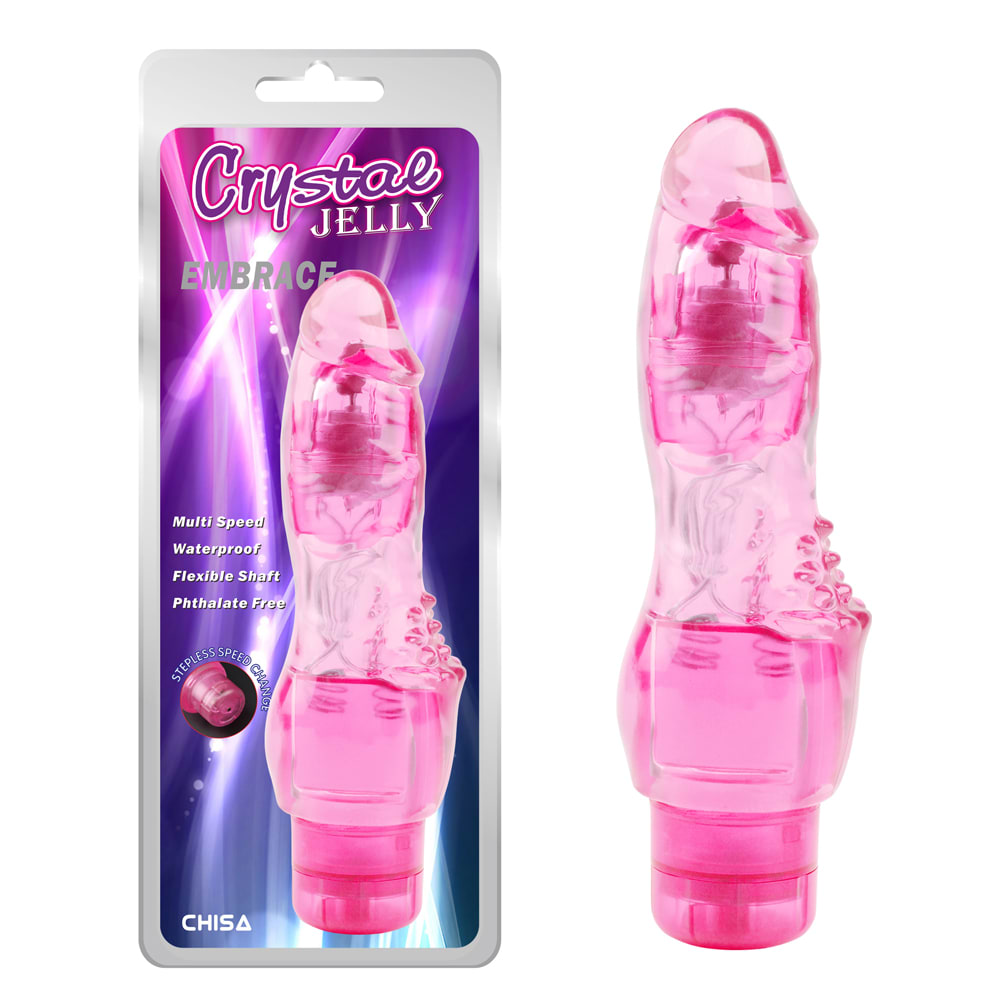 Vibrador Jelly Embrace rosado 17 cm4