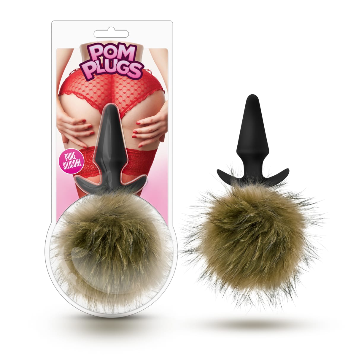 Cola pom pom anal con plug de silicona2