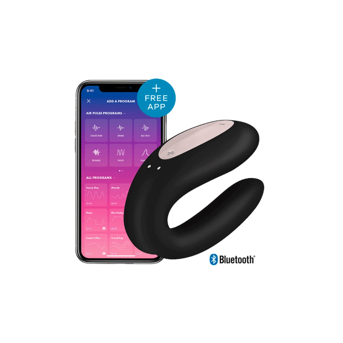 Vibrador de pareja con APP Double Joy Satisfyer - Recargable1