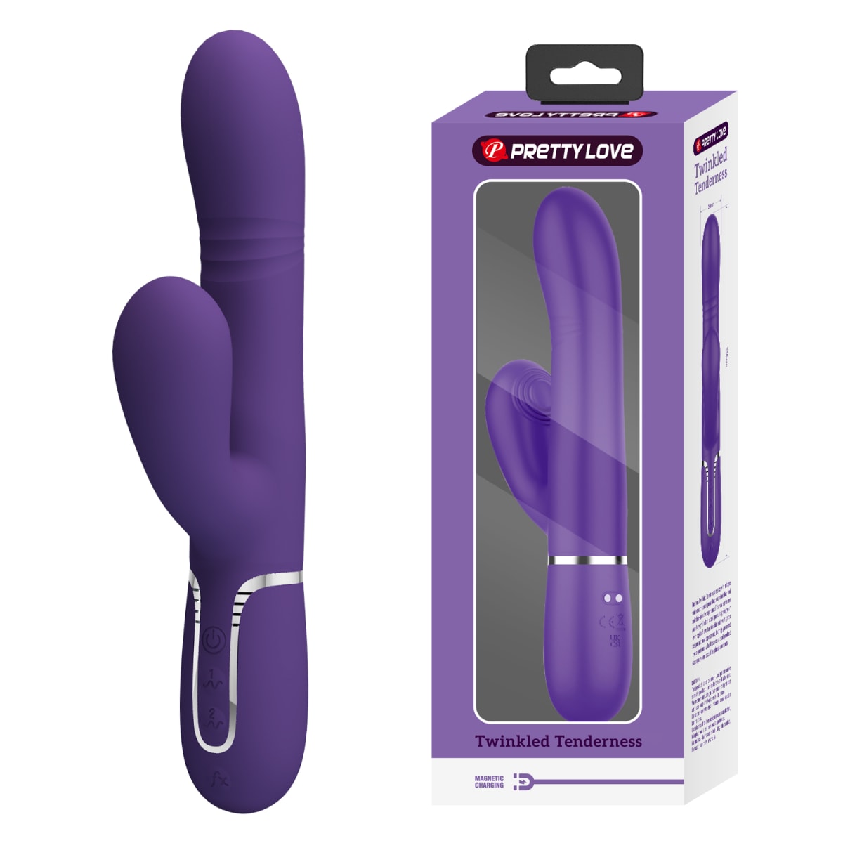 Vibrador rabbit con movimiento Mariana - Recargable 35
