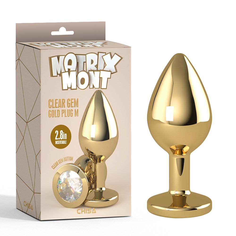 CLEAR GEM GOLD PLUG M4