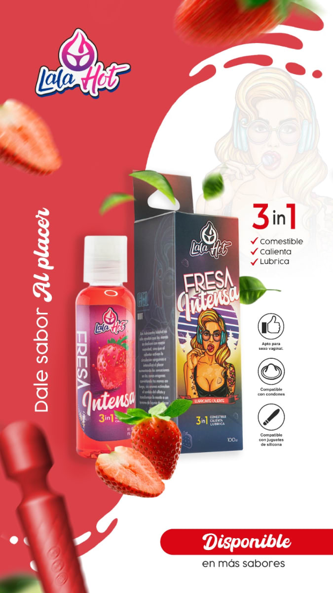 Lubricante comesible Lala Hot Fresa intensa4