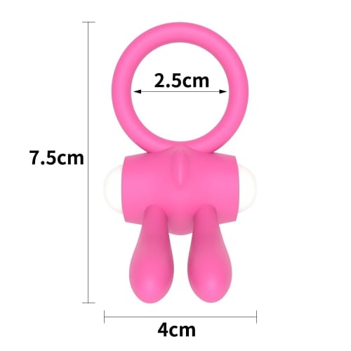 Anillo vibrador de silicona conejito4