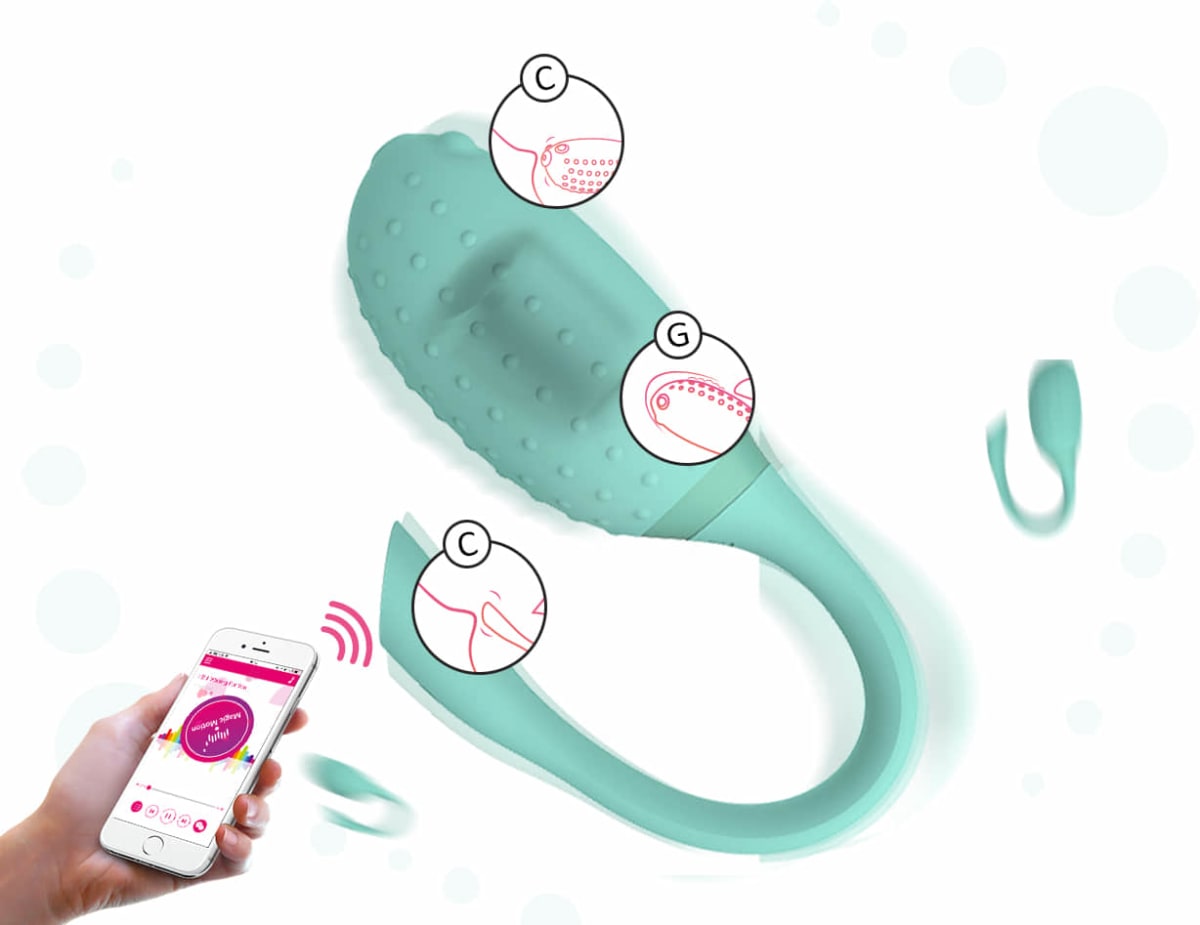Vibrador con APP control Magic Fugu - Recargable3