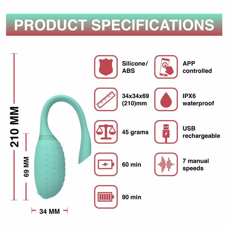 Vibrador con APP control Magic Fugu - Recargable5