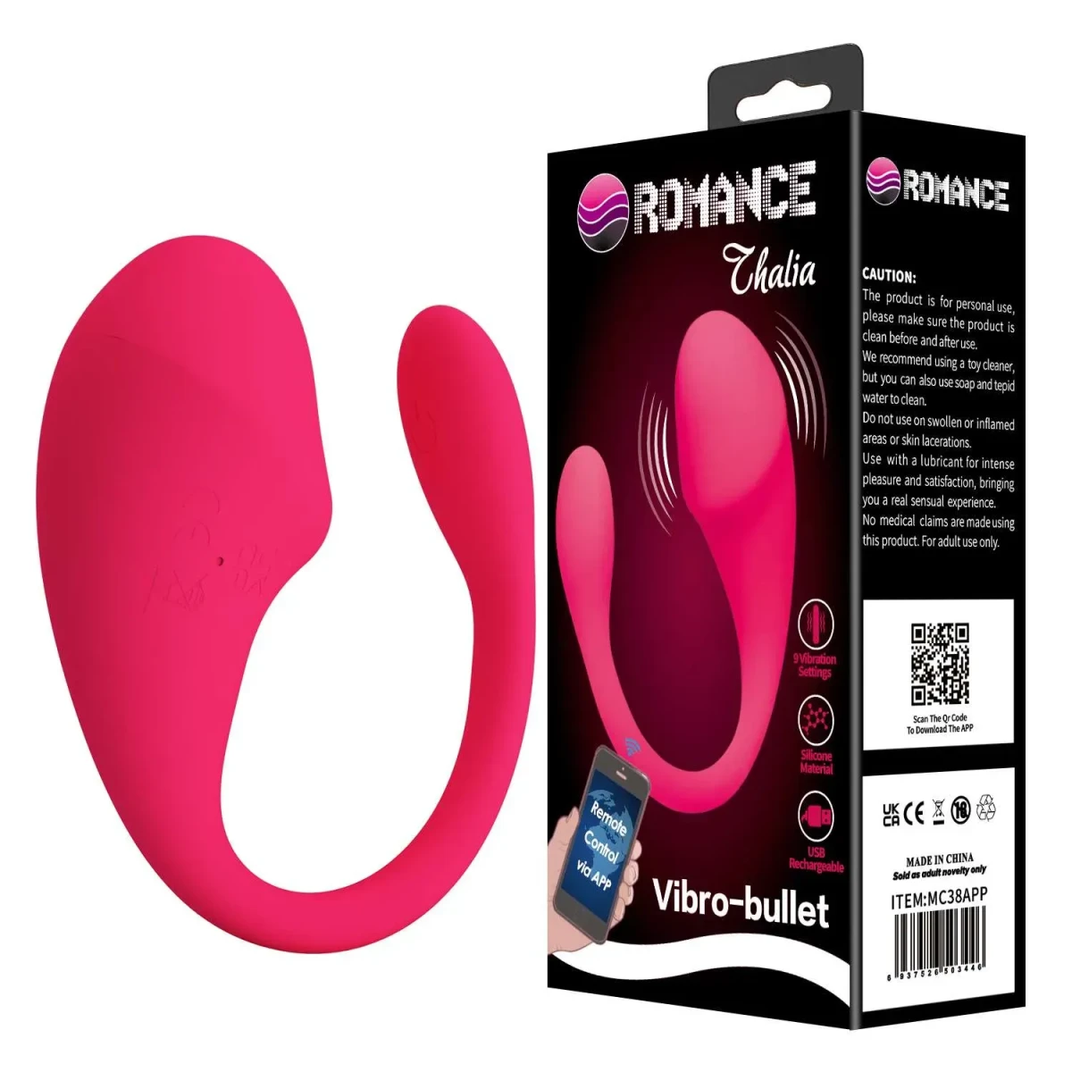 Vibrador recargable con app Thalia1