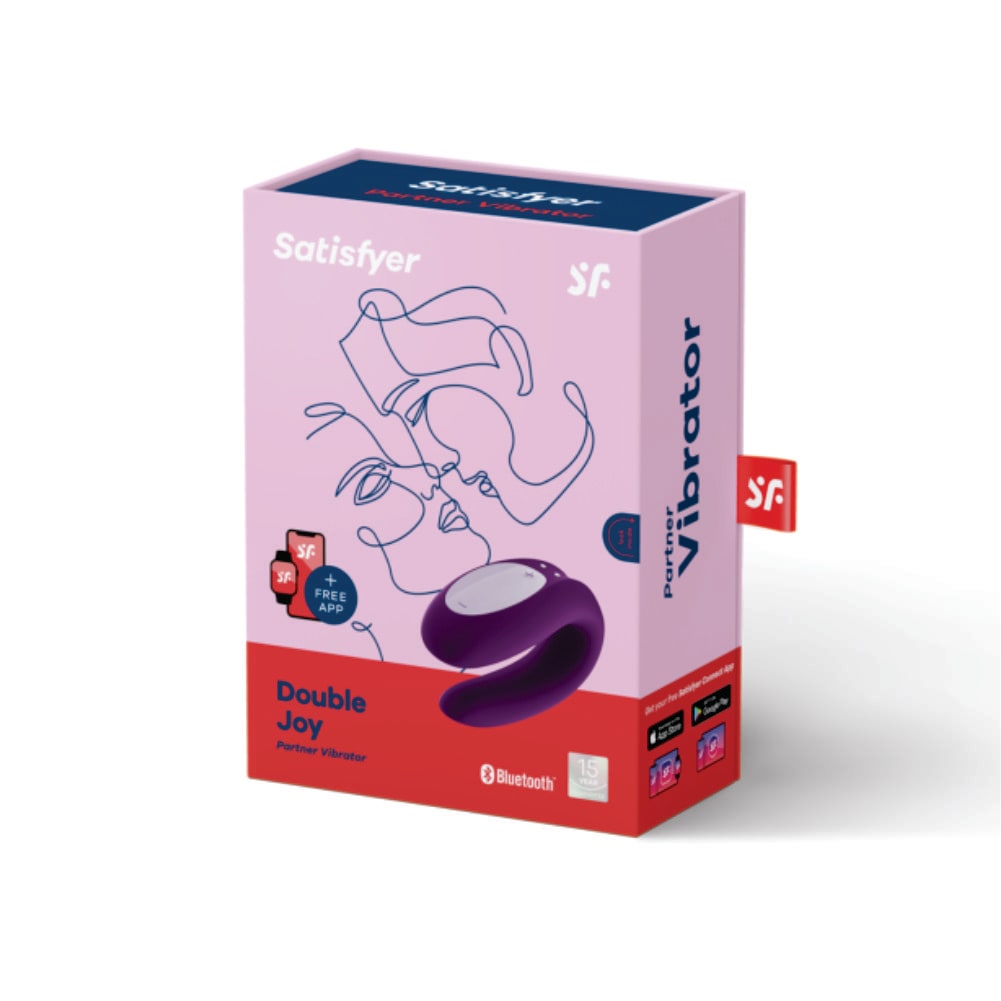Vibrador de pareja con APP Double Joy Satisfyer Morado - Recargable4