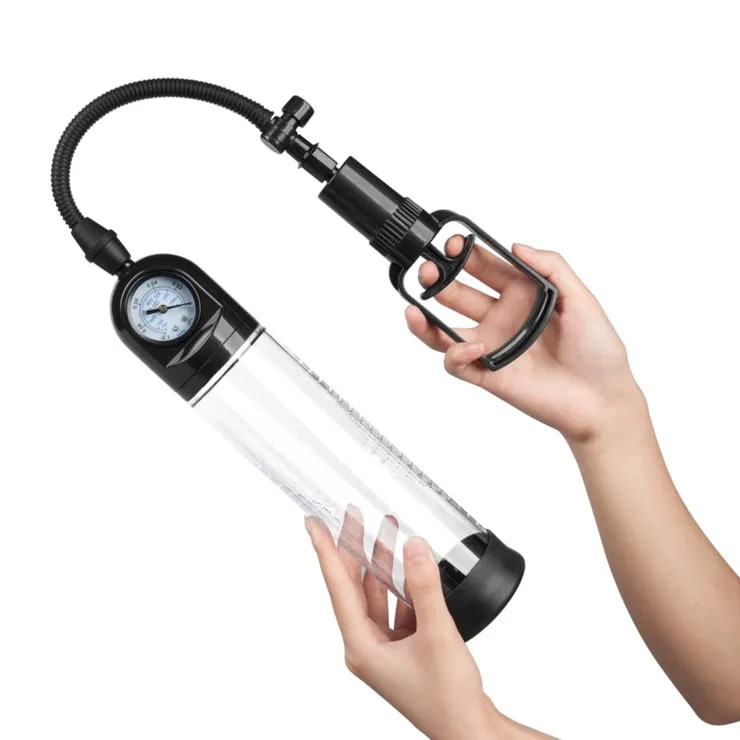 Bomba de vacío manual con manómetro2