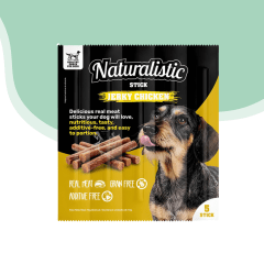 Naturalistic perro jerky pollo 5 stick