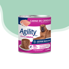 Lata Agility perro cerdo 340 gr