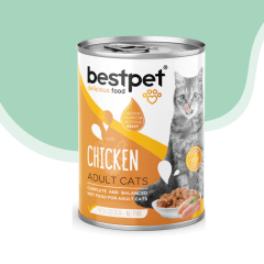 Lata bestpet gato adulto trozos de pollo 400 gr