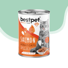 Lata bestpet gato adulto trozos de salmon 400 gr
