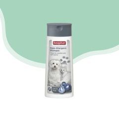 Beaphar shampoo hipoalergenico para perro y gato.