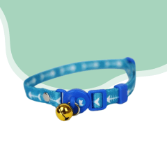 Collar gato color celeste talla unica