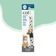 Collar Gato Ajustable Blanco con Lunares Catit