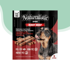 Naturalistic perro jerky carne 5 stick