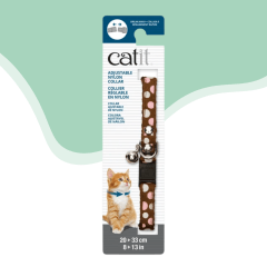 Collar Gato Ajustable Cafe con Lunares Catit