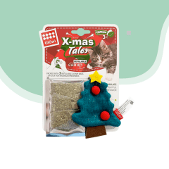 Juguete Gigwi arbol navideño con catnip gato