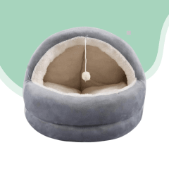 Pawise Cama Igloo gato color gris