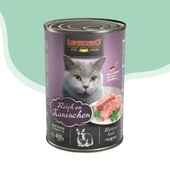Leonardo gato lata conejo 400 gr.