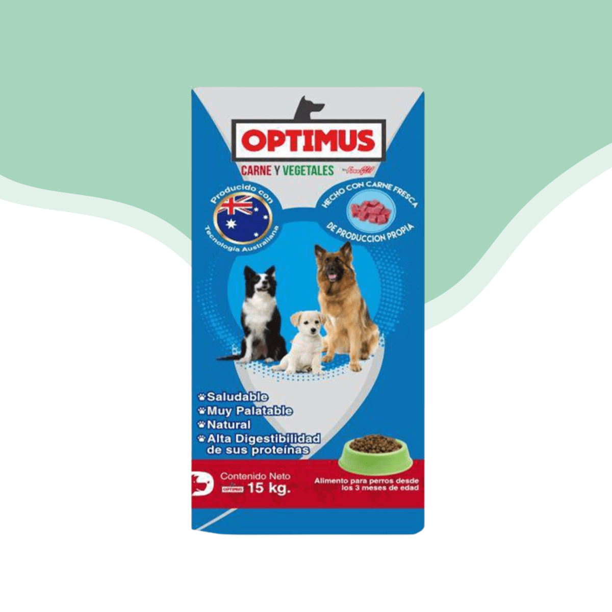 Optimus perro adulto cerdo y vacuno 15 kg1