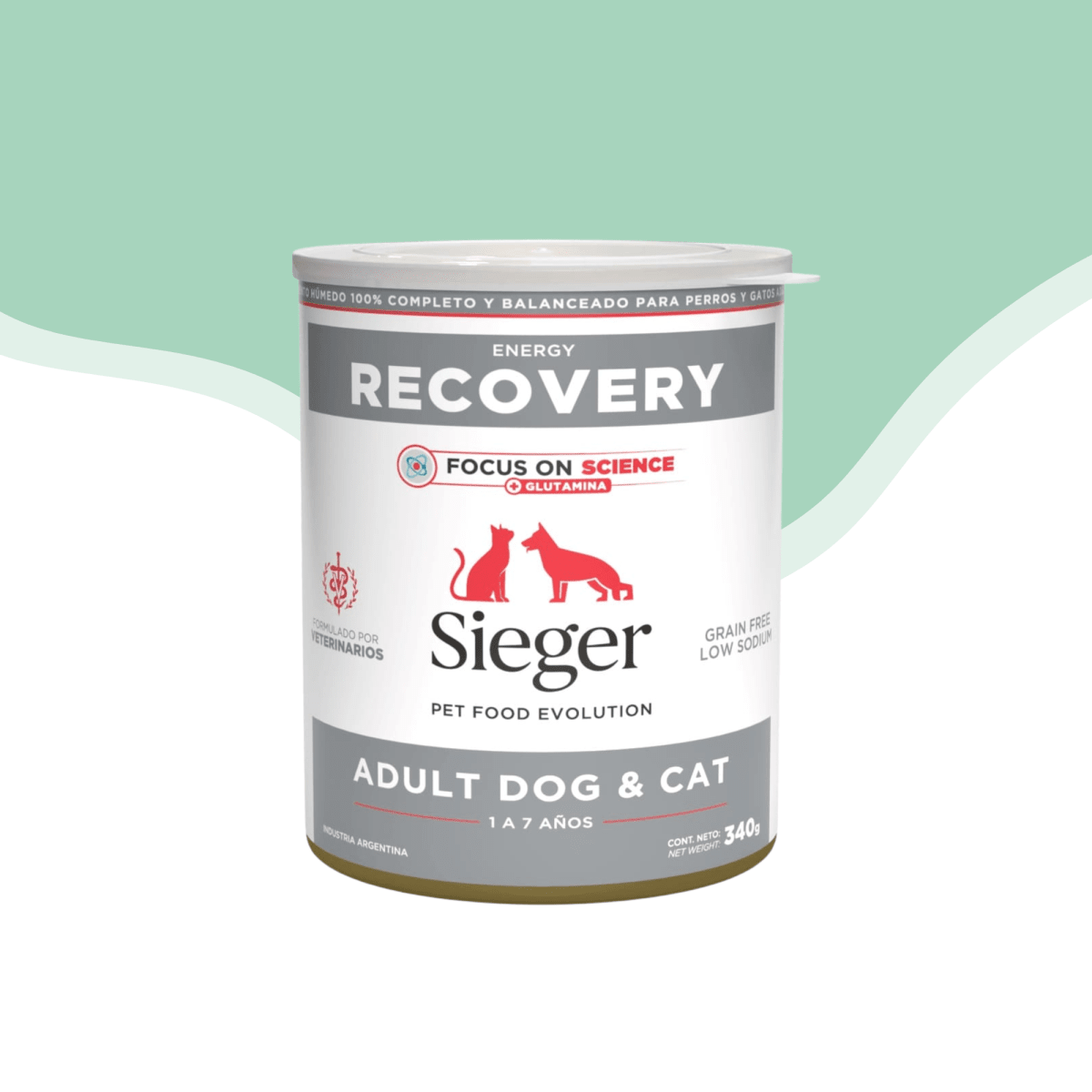 Lata recovery perro y gato Sieger 340 gr1