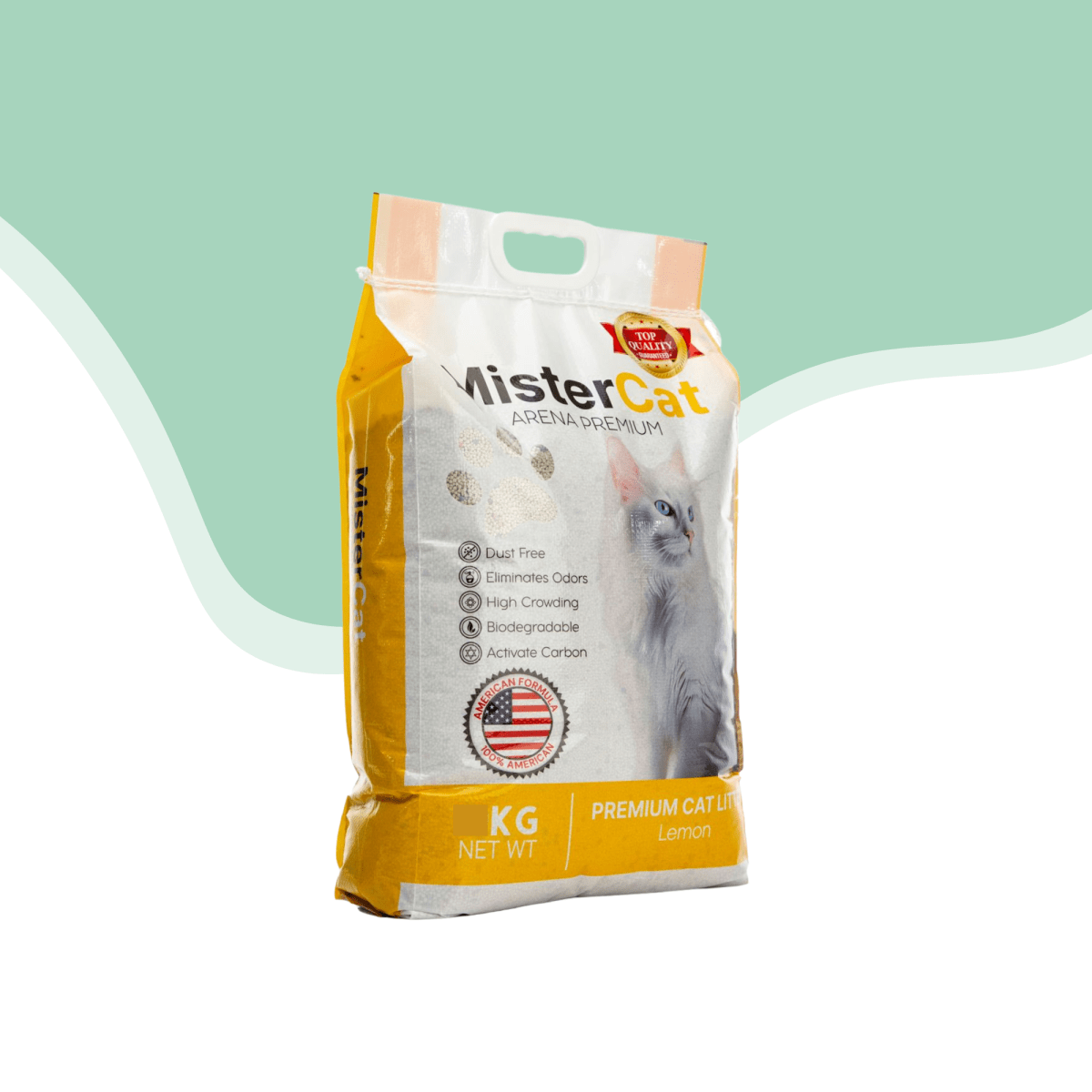 Arena sanitaria mistercat Limon 20 kg1