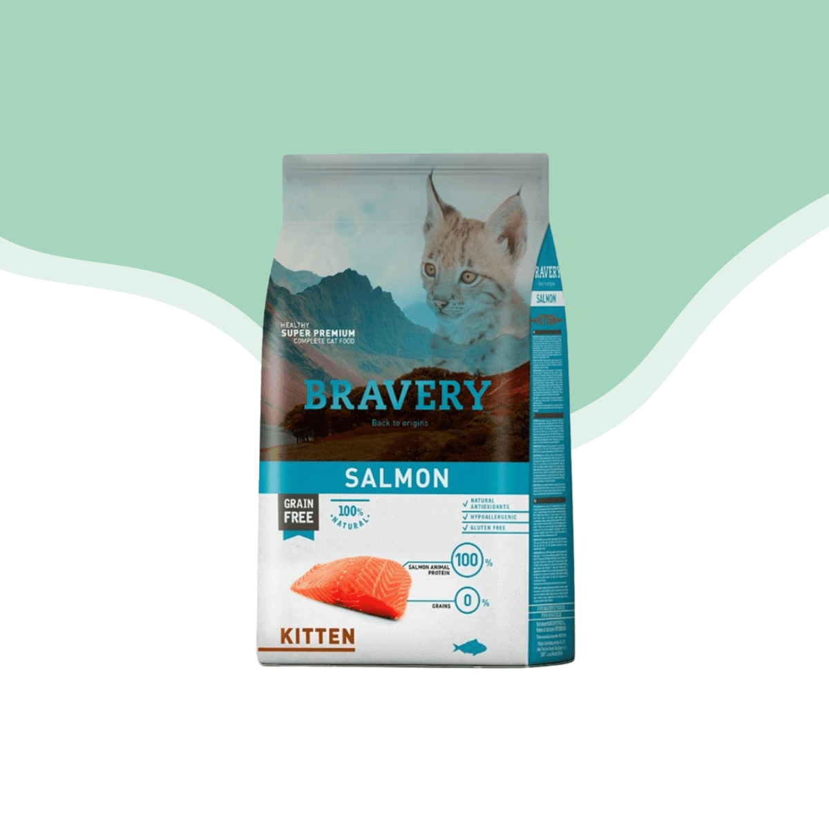 Bravery gato Kitten salmon 2 kg1