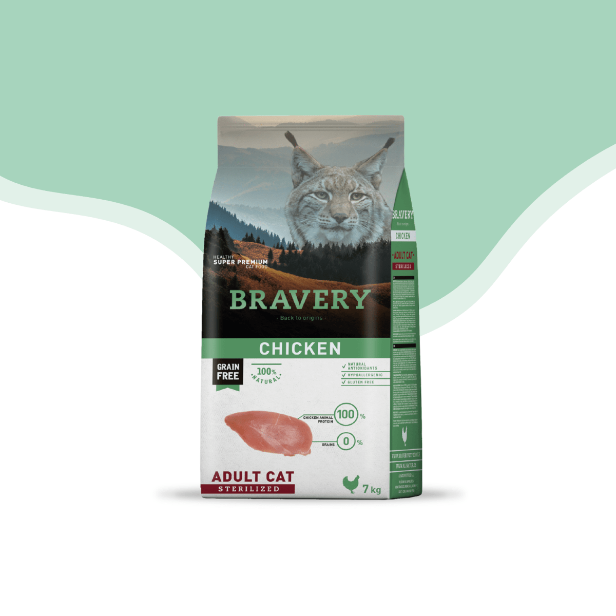 Bravery gato esterilizado pollo1