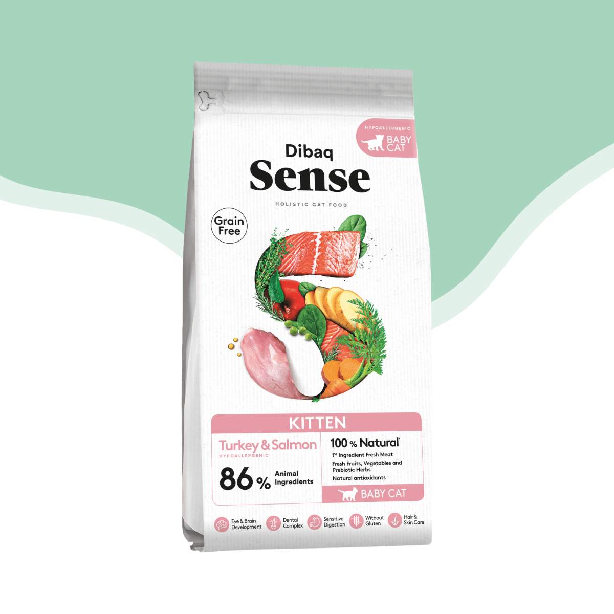 Sense gato kitten salmon y pavo 1,5 kg1