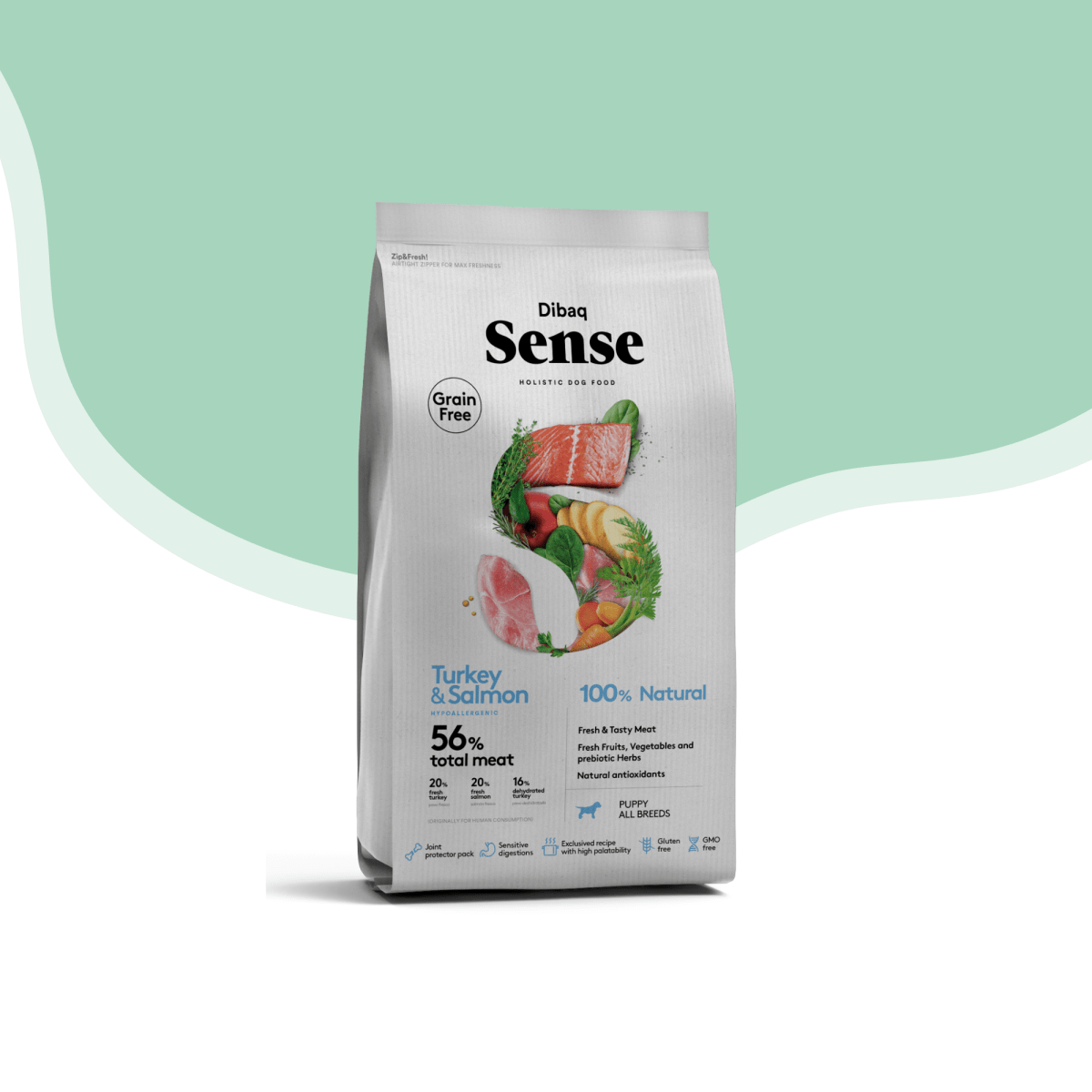 Sense perro cachorro pavo y salmon 2 kg1