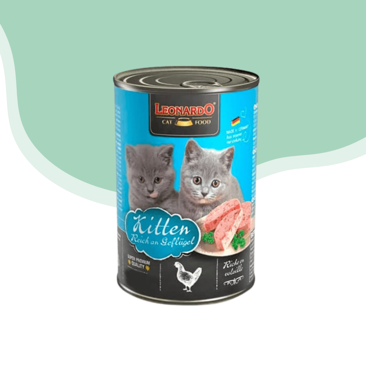 Leonardo gato kitten lata 400 gr.1