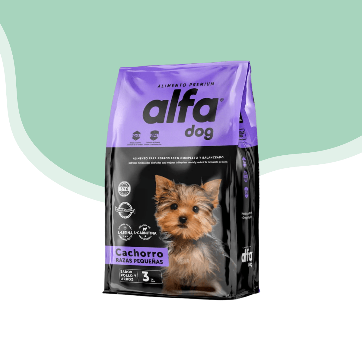 Alfa perro Cachorro raza pequeña Premium 3kg1