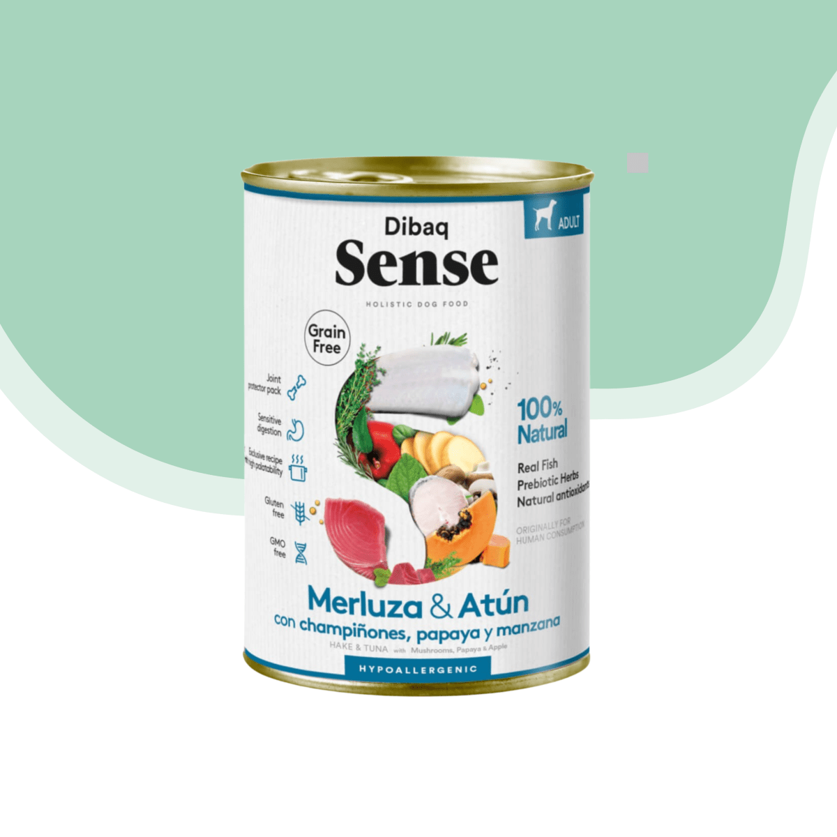 Lata sense perro merluza y atún 380 gr1