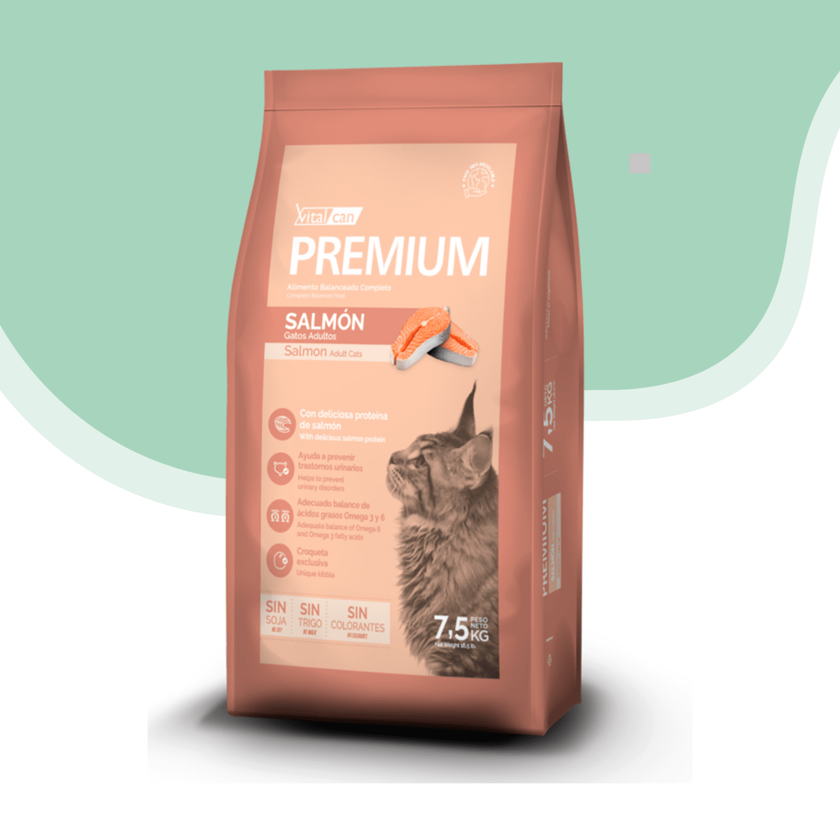Vitalcan Premium gato adulto salmón 7.5 kg1