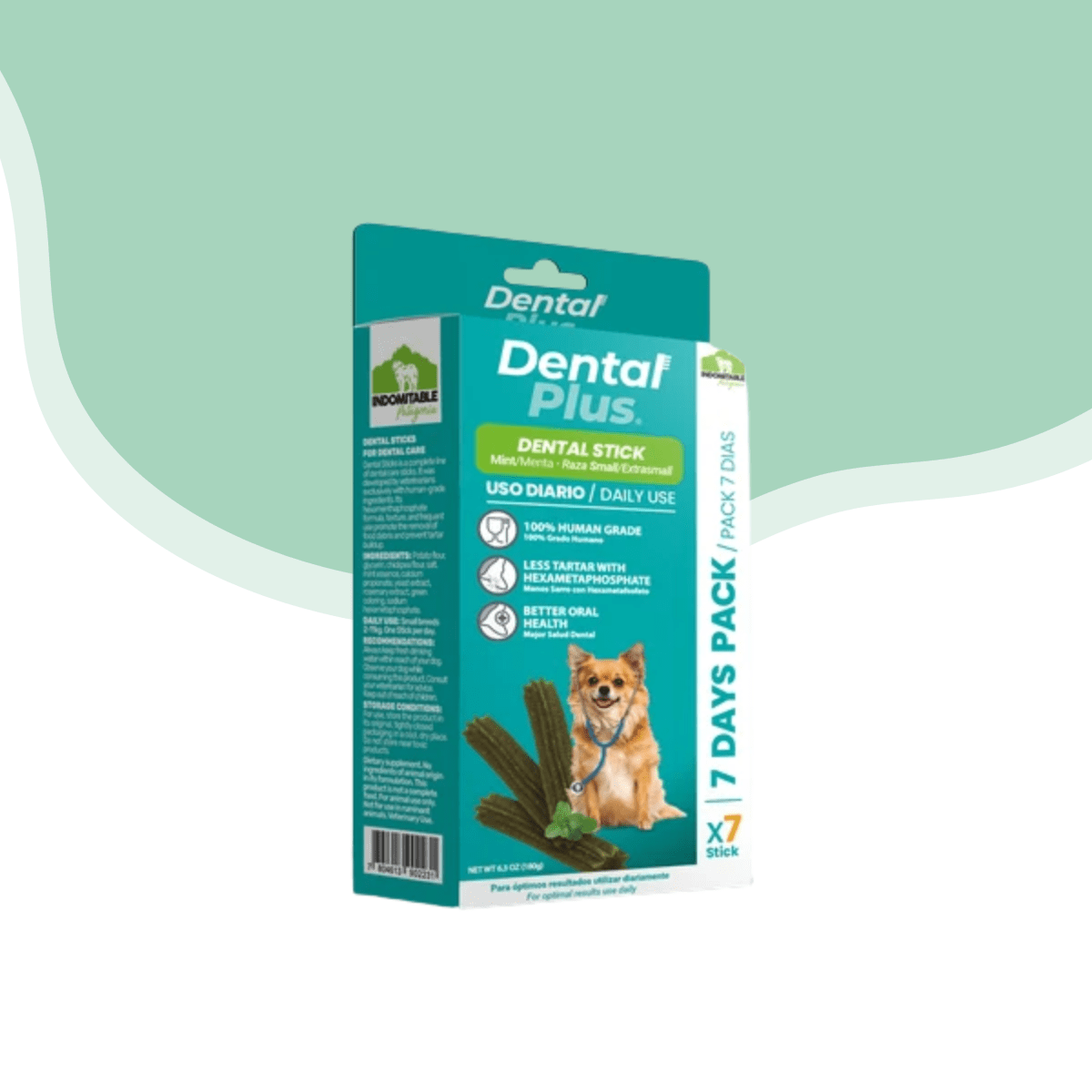 Dental Plus Stick 9 cm Sabor Menta Pack 7 Dias1