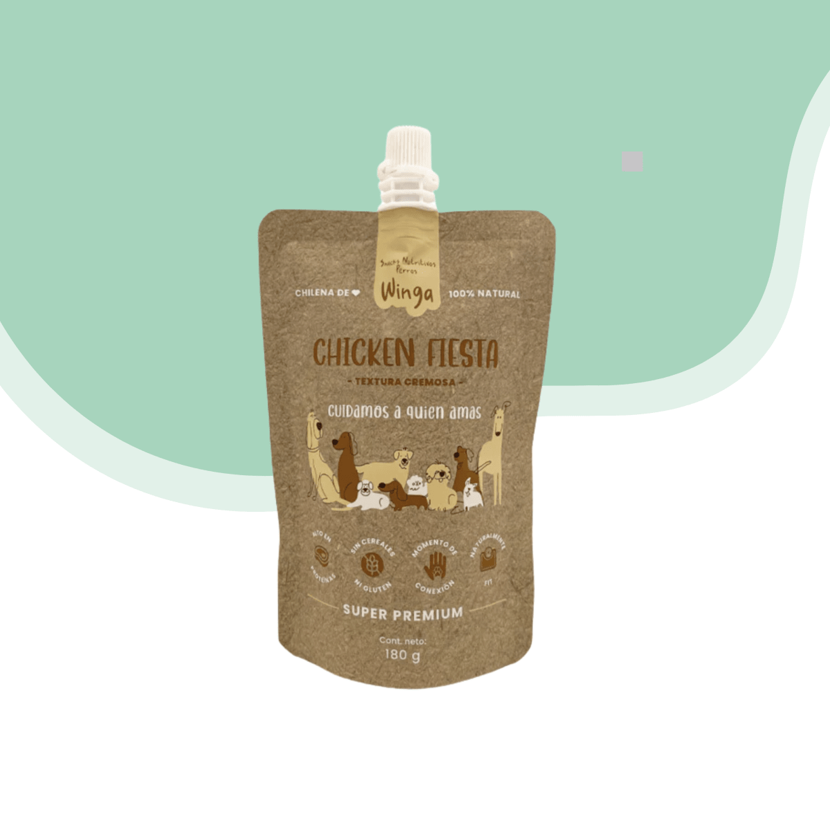 Winga Pouch perro Chicken fiesta 180 gr1