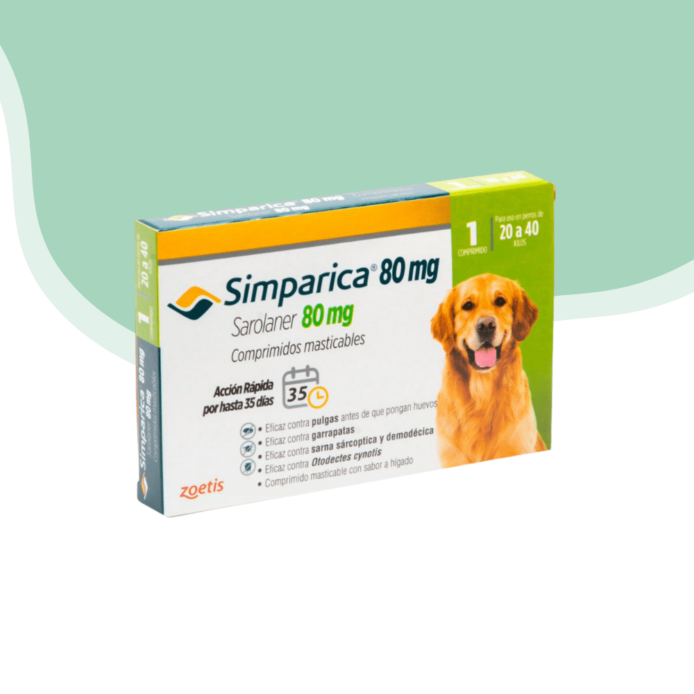 Simparica antiparasitario externo perro 20 - 40 kg2