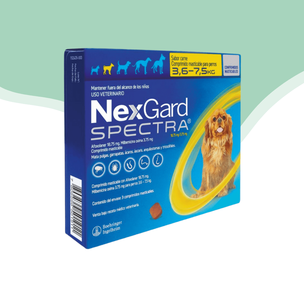 Nexgard SPECTRA perro Antip. externo e interno 3.6 - 7.5 kg1