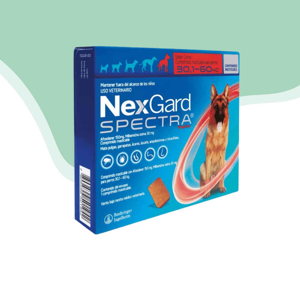 Nexgard SPECTRA perro Antip. externo e interno 30.1 - 60 kg1