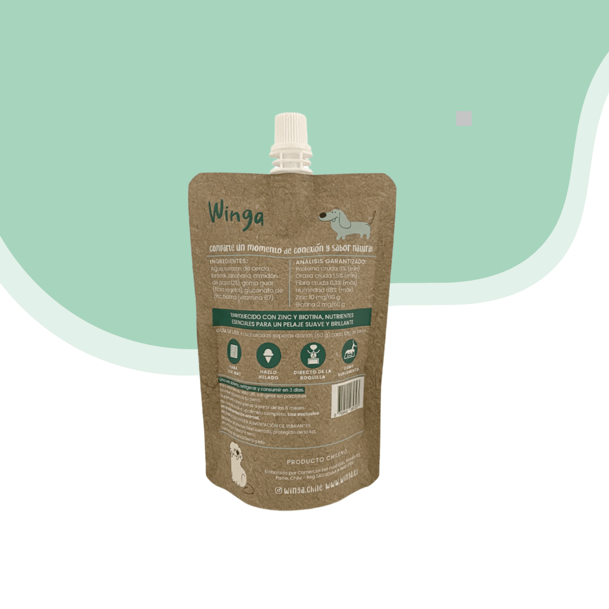 Winga Pouch perro Pork paradise 180 gr2