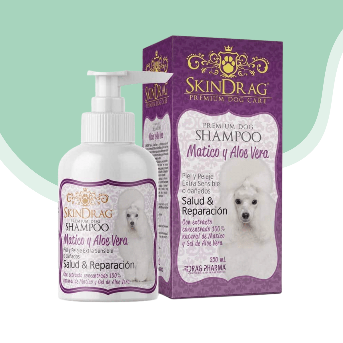 Skindrag shampoo perro matico y aloe vera 250 ml1