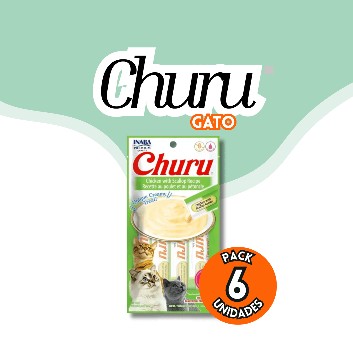 Churu gato pollo y ostiones2