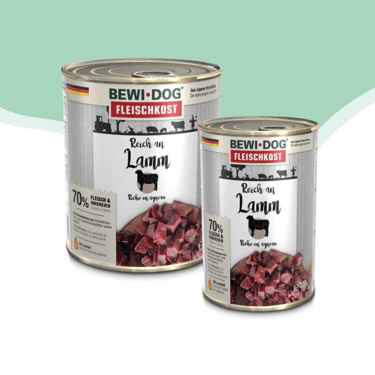 Lata Bewidog perro cordero 400 gr1
