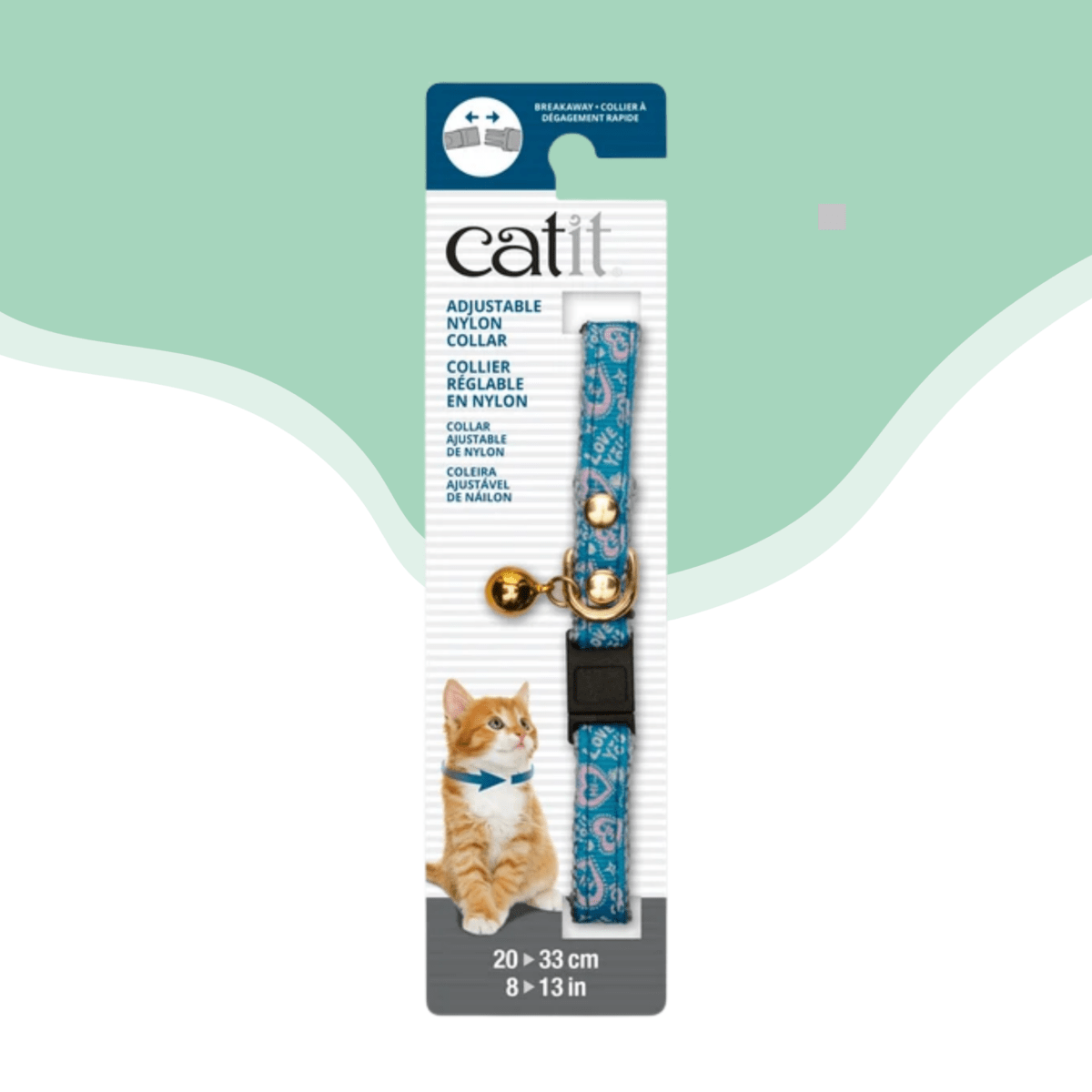 Collar Gato Ajustable Celseste con Corazones Catit1