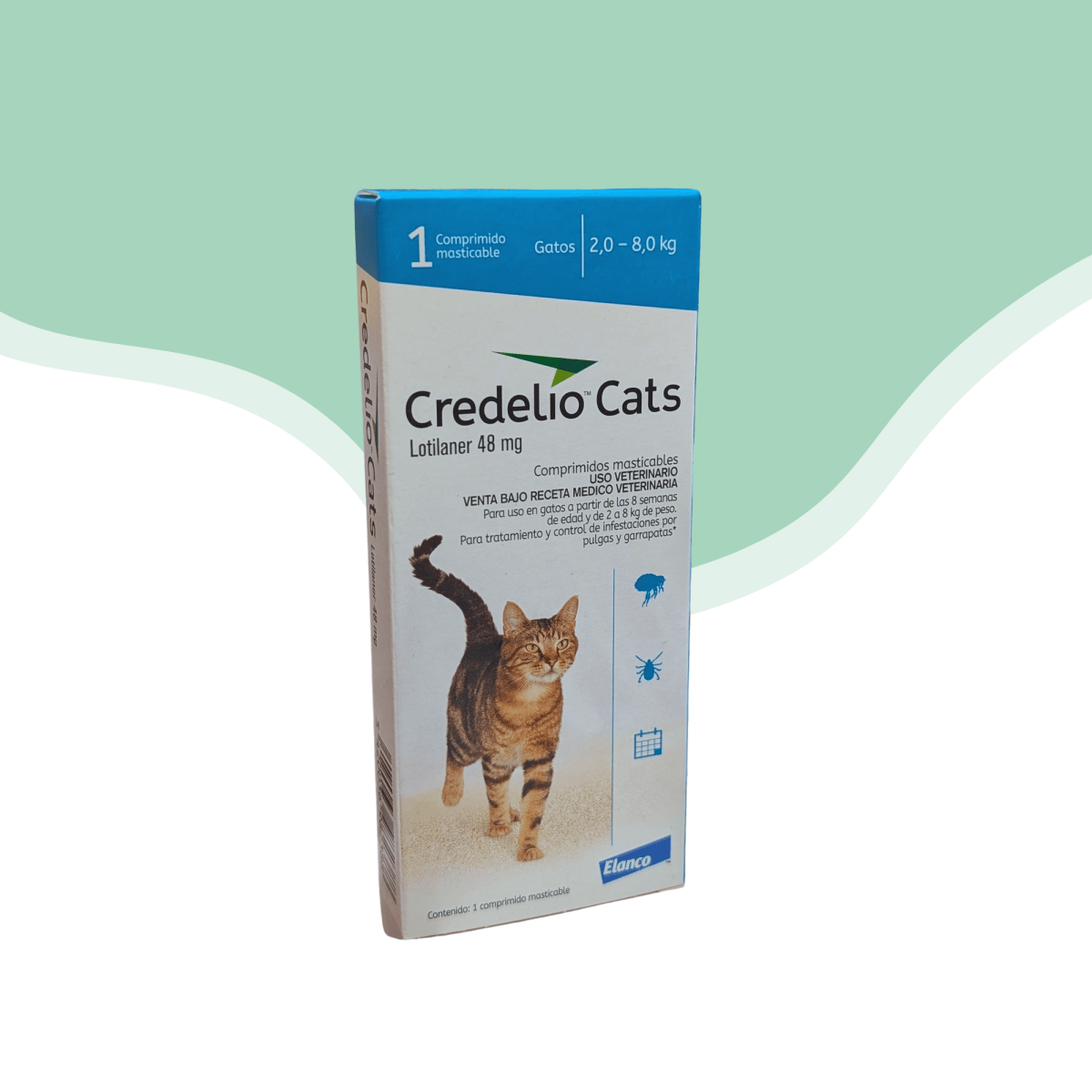 Credelio antip. externo gato 2.0 - 8.0 Kg 1 Comprimido1