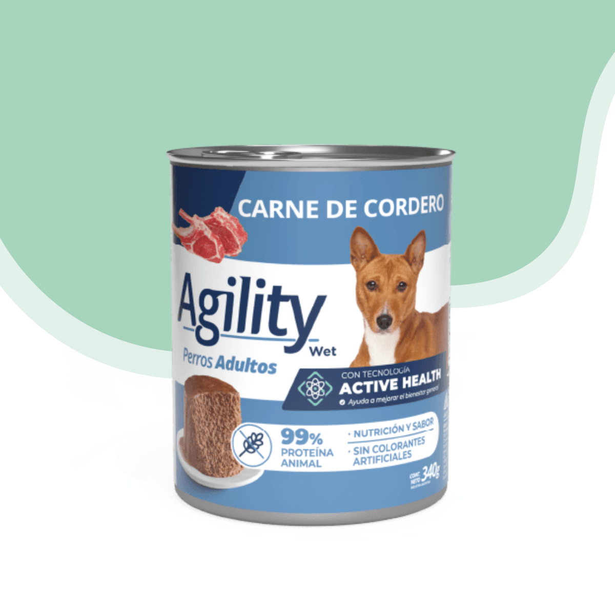 Lata Agility perro cordero 340 gr1