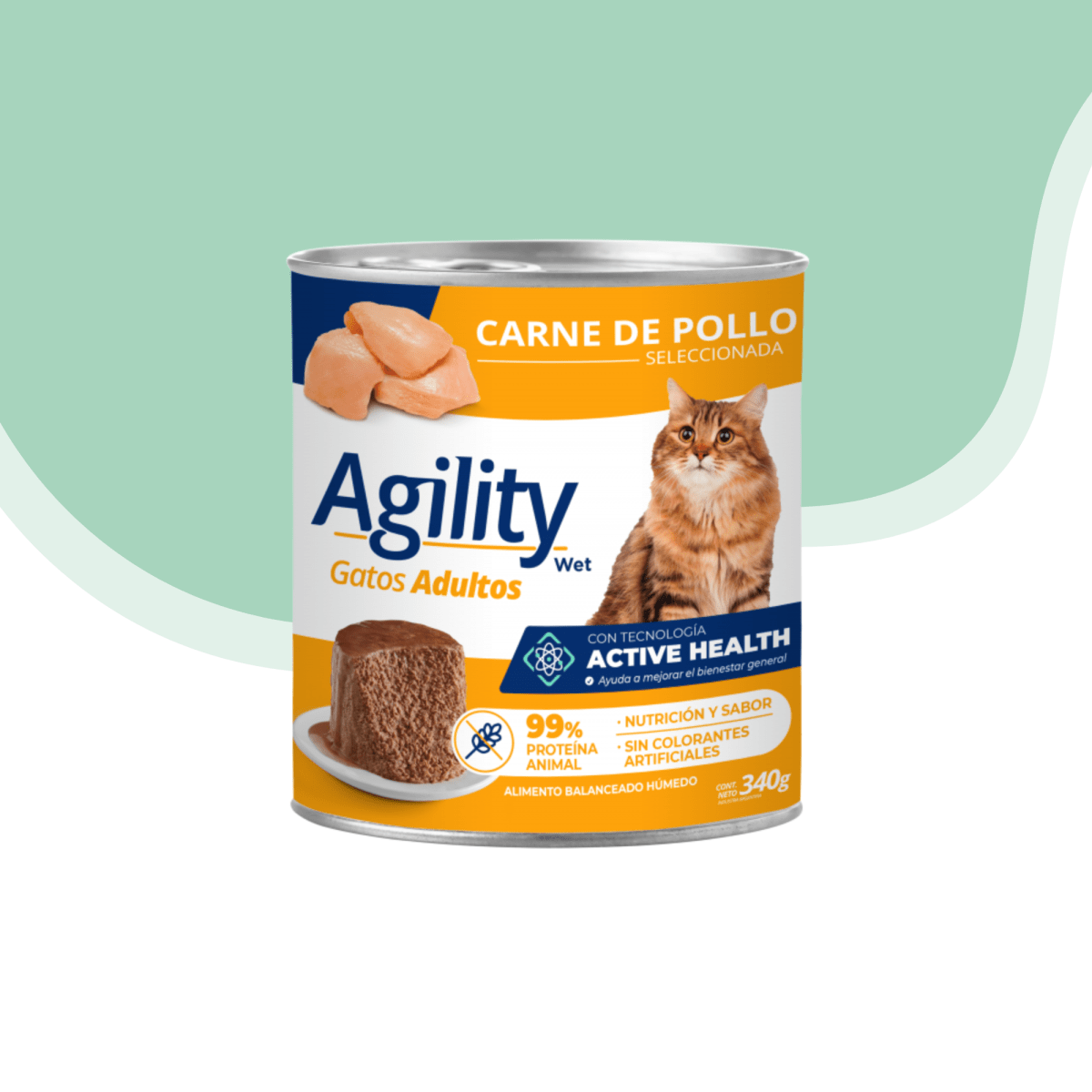 Lata Agility gato adulto pollo 340 gr1